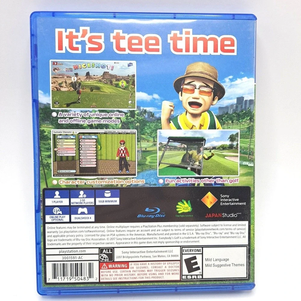 Everybodys Golf PS4 PlayStation 4 Sports Golf Game Disc Case Complete